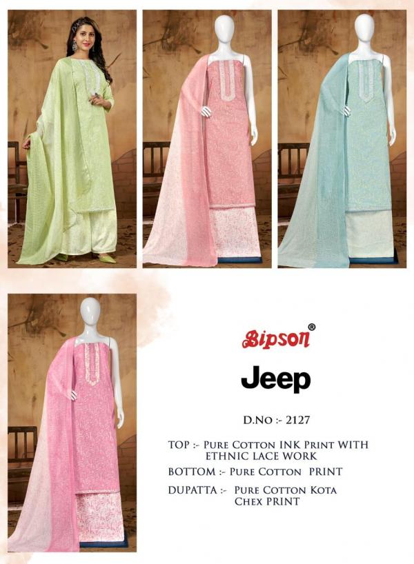 Bipson Jeep 2127 New Cotton Dress Material Collection